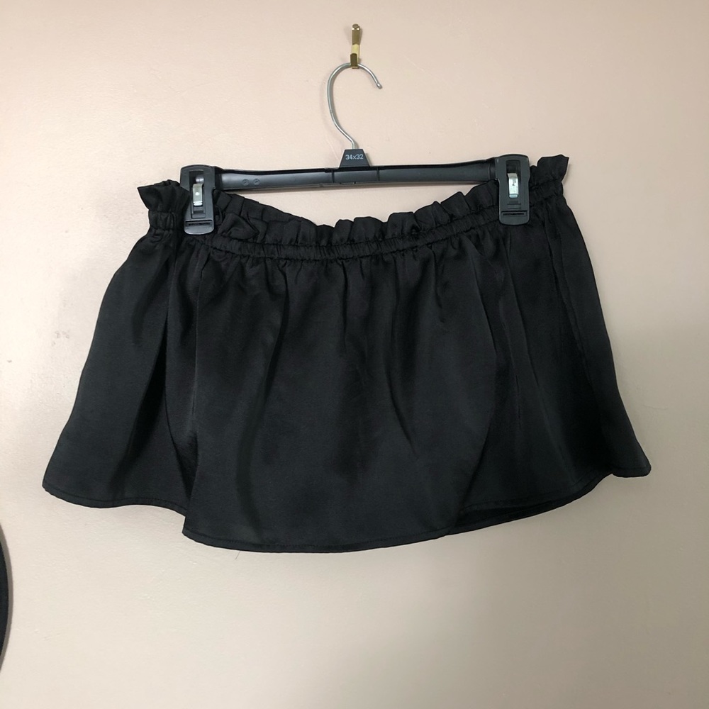 Black silky tube top